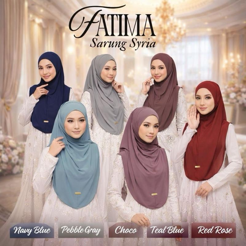 FATIMA SARUNG SYRIA MOSCREPE INSTANT HIJAB