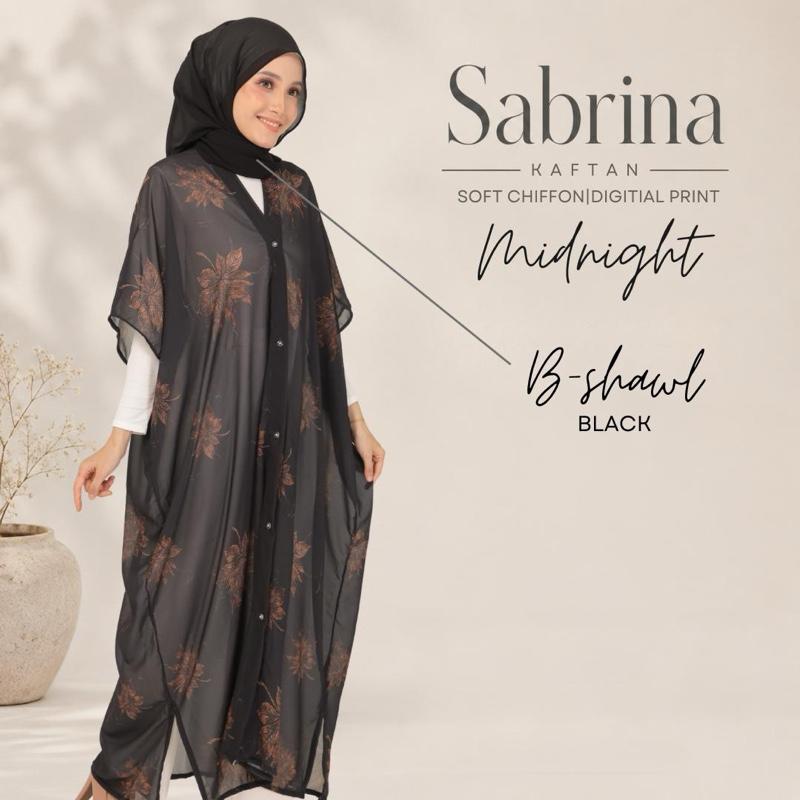 SABRINA KAFTAN DRESS SOFT CHIFFON BUTTON