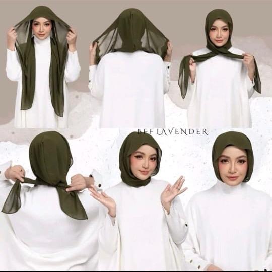 SHAWL HOODIE HEAVY CHIFFON PREMIUM 1.7M