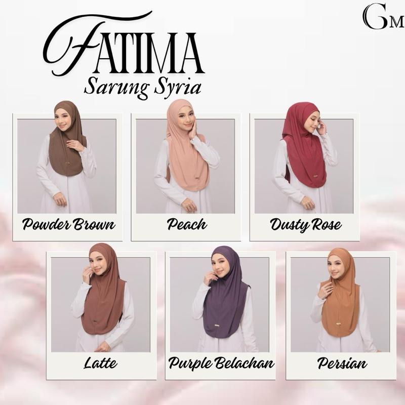 FATIMA SARUNG SYRIA MOSCREPE INSTANT HIJAB